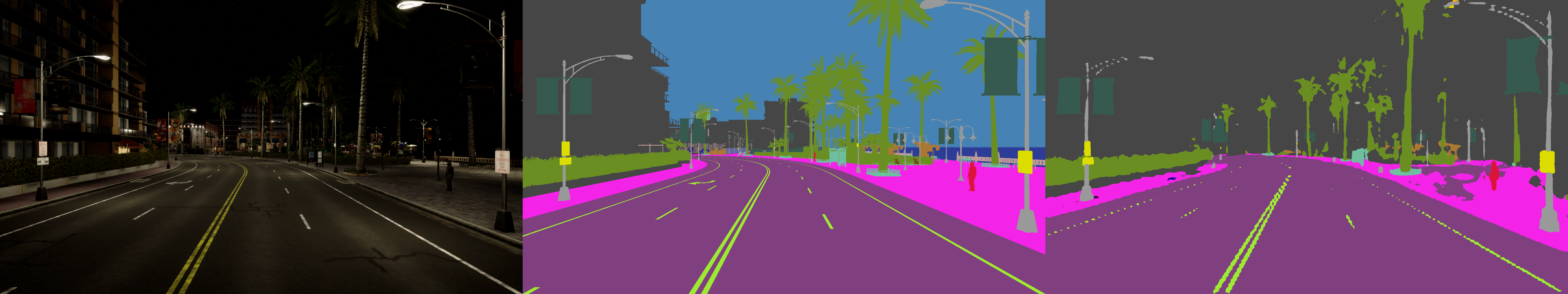 semantic segmentation output clear day